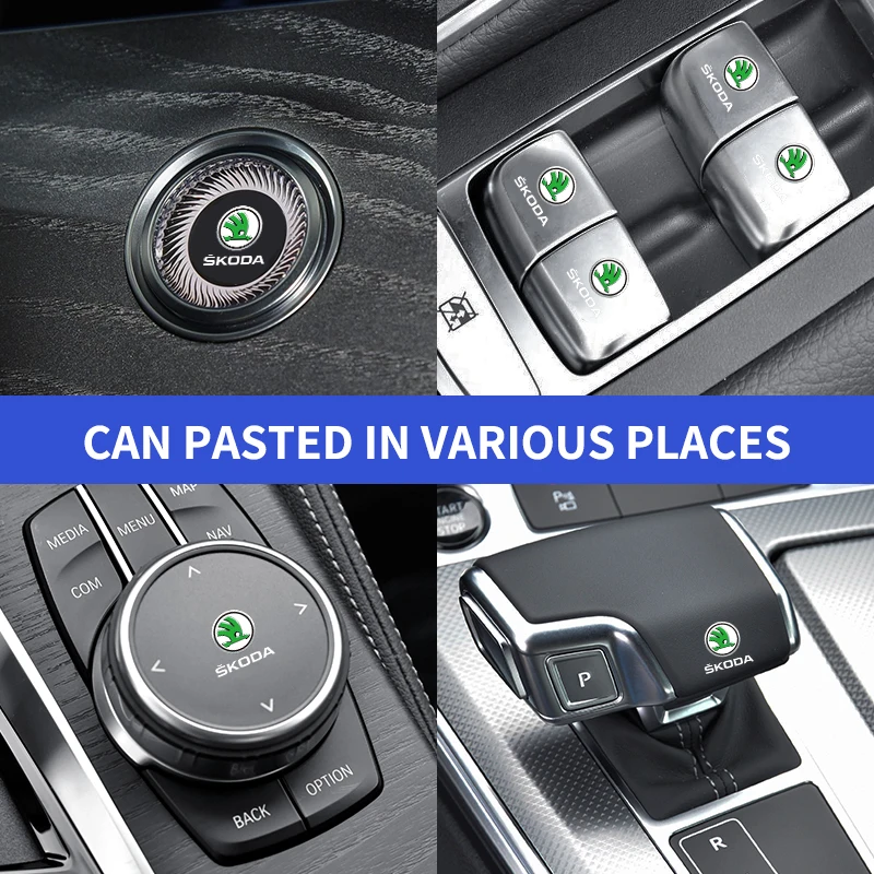 Car Remote Control Key Button Logo Sticker For Skoda Octavia A5 Superb old Febia Roomster 2005-2008 rapid Kodiaq Yeti | Автомобили и
