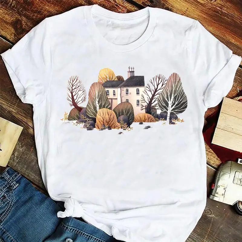 

Women Fashion 90s Cactus Cute Plant Short Sleeve Summer Tshirts Fashion Clothes Graphic T Top Lady Print Female Tee T-Shirt