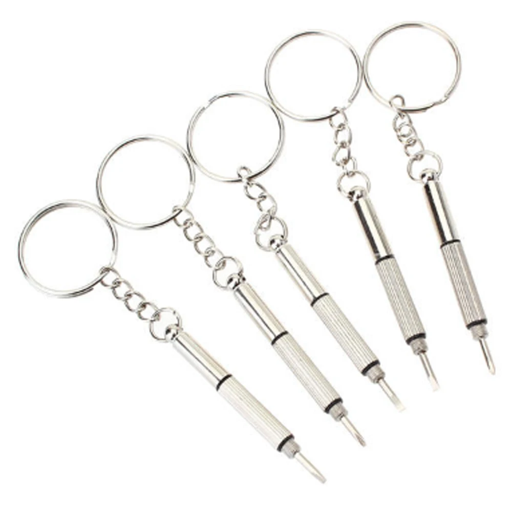 

3/5pcs 3 in1 Eyeglass Screwdriver Mini Hand Tools Cellphone Sunglass Watch Repair Screwdriver Kit with Keychain