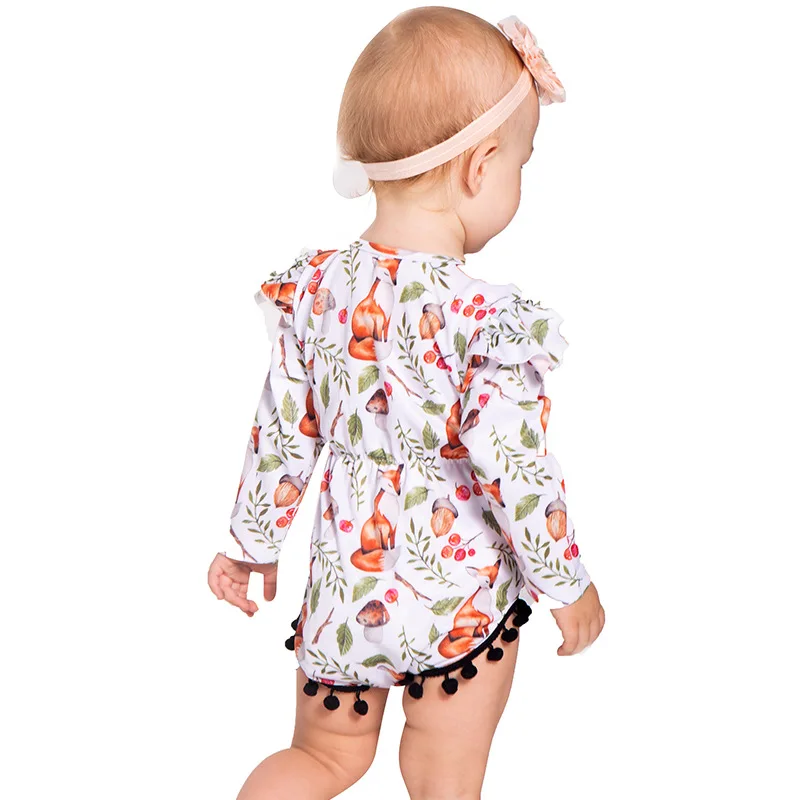 Боди для малышей боди одежда с изображением грибов цветочным рисунком длинными