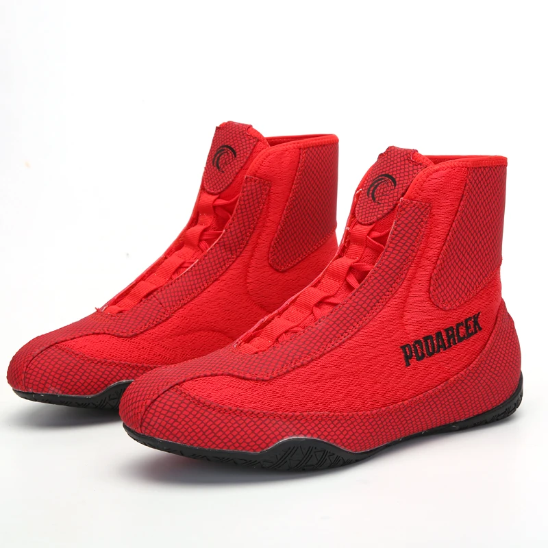 

Best Selling Mens Red Boots Wrestling Shoes Wearable Gym Shoes for Big Boy Brand Man Boxing Shoes Mesh Mens Wrestling Sneaker