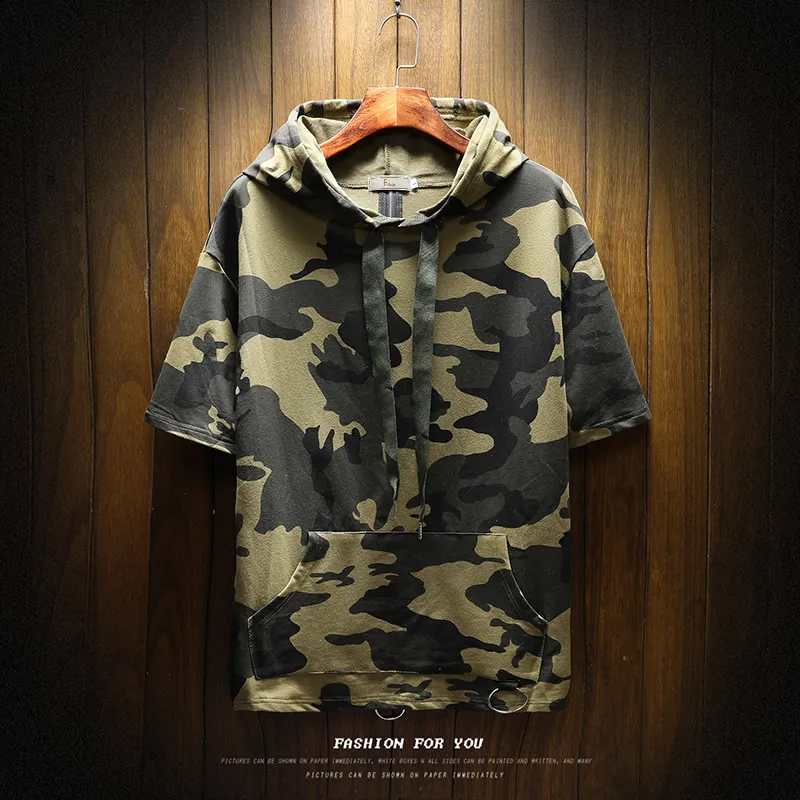 2019 Мужская брендовая одежда летние толстовки с короткими рукавами/мужские