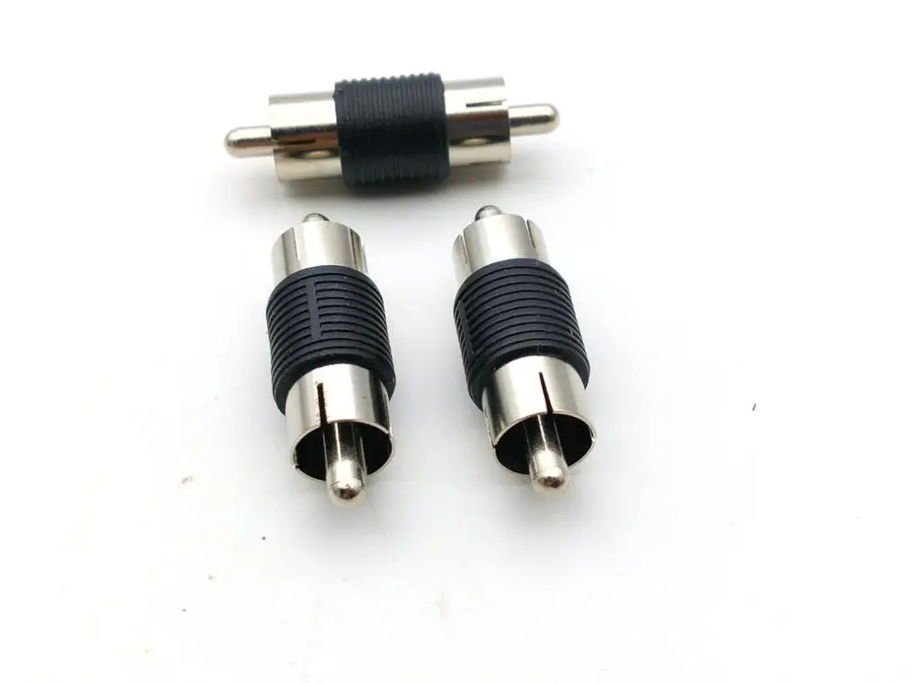 Переходник RCA адаптер штепсельная вилка к вилка|plug connector|plug maleplug rca |