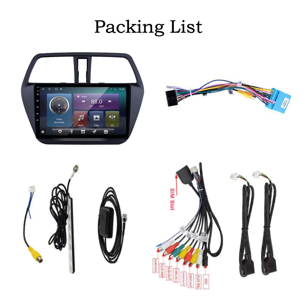

QNavi Android 10.0 WIFI 4G Car Radio Autoradio GPS Head Unit For Suzuki SX4-Cross 2012-2016 AI Voice Controls Steering Wheel DVD