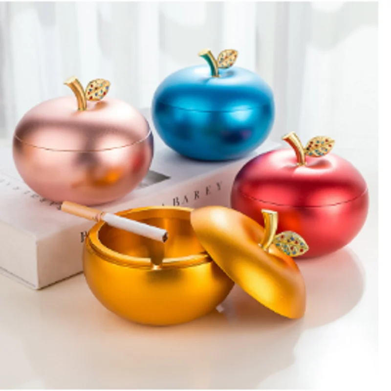 

Zinc Alloy Apple Ashtray Excellent Craftsmanship Bar Decoration Ashtray Wedding Decorations Creative Gifts Exquisite Ashtray