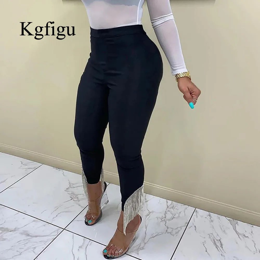 

Брюки-карандаш женские эластичные, с высокой талией