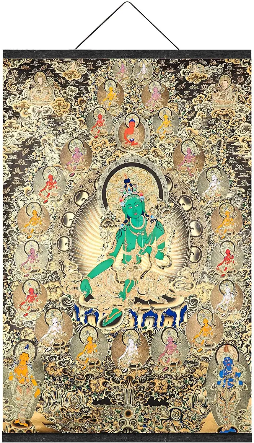 

Thangka Buddhist Art Meditation Adorns Feng Shui Home Office Walls