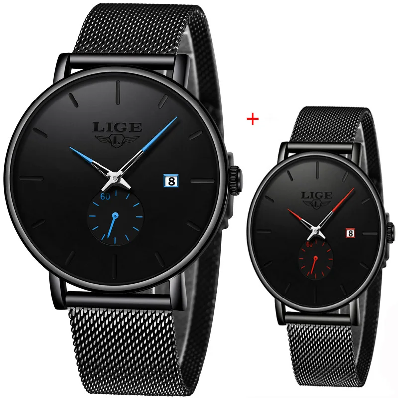2019 LIGE часы с мужские Топ бренд класса люкс Известный платье повседневные модные