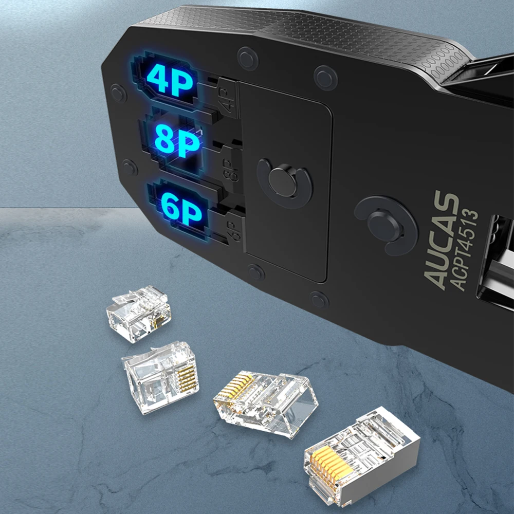 Обжимные Щипцы AUCAS RJ45 портативный тестер сетевого кабеля LAN набор инструментов