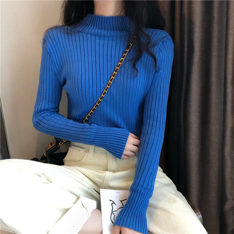 

Fashion Solid Tops Plus Cashmere Sweaters 2021 Winter Long Sleeve Turtleneck Pullovers Womens Fleece Sweaters Femme Clothing