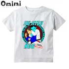 Детская крутая дизайнерская футболка JIU JITSU, отличные милые топы с коротким рукавом для мальчиков и девочек, Забавная детская футболка, ooo1748