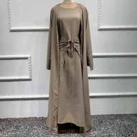 islamic ladies abaya fashion 3pcs dressskirtopen robe middle east dubai turkey muslim clothes suits women kaftan long kimono