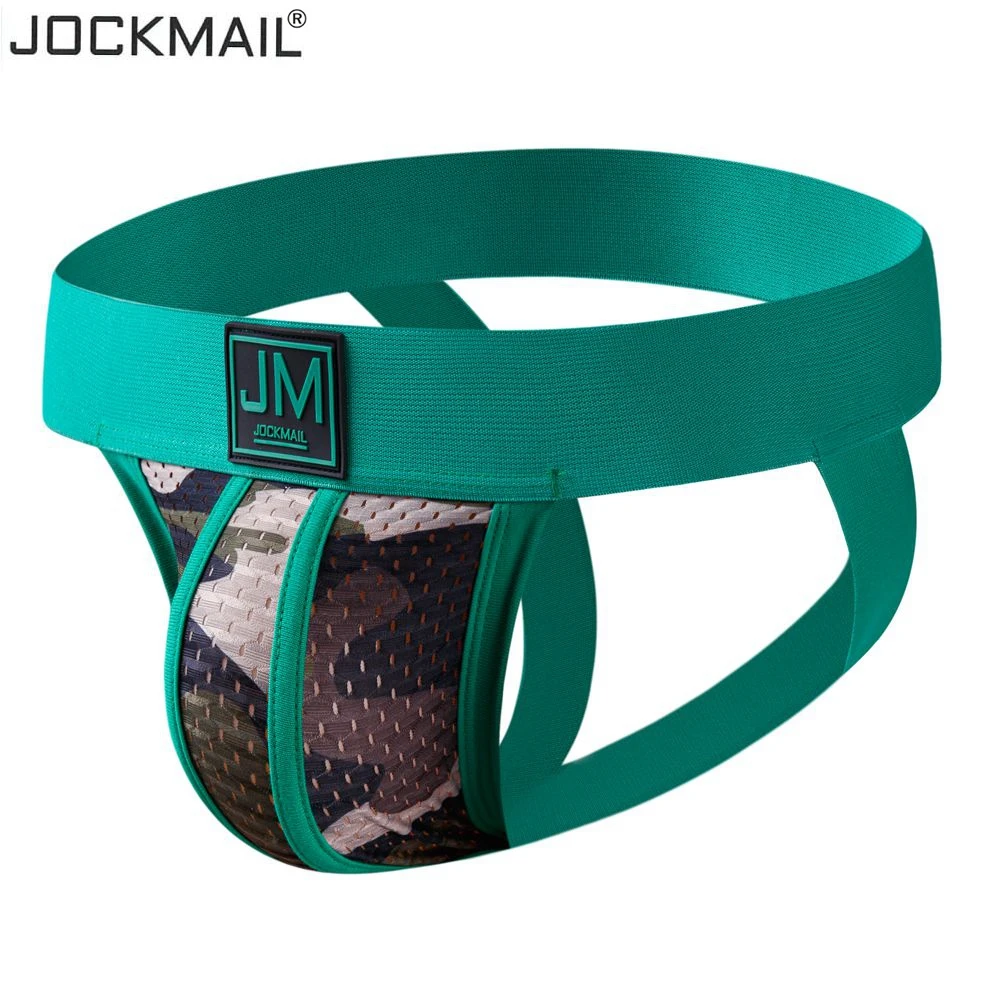 Трусы-брифы JOCKMAIL мужские пикантное нижнее белье камуфляжные сетчатые