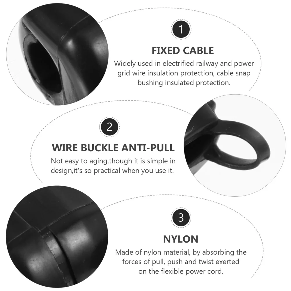 

20 Pcs Cable Locker Nylon Cable Grips Cable Glands Connectors Strain Relief Bush