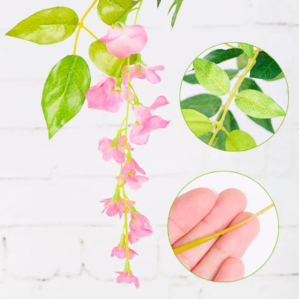 QIFU 200 см Сакура вишня Цветущая лоза из ротанга искусственные цветы Шелковые