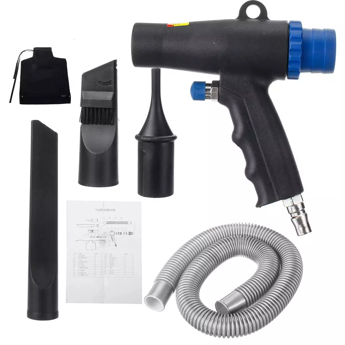 

High Pressure Air Duster Compressor Air Vacuum Blow Suction Guns Pistol Type Air Wonder Guns Kit Pneumatic Cleaning Tool