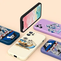 donald duck mickey mouse for apple iphone se 2020 13 12 mini 11 8 7 6 xs xr pro max plus liquid silicone soft phone case