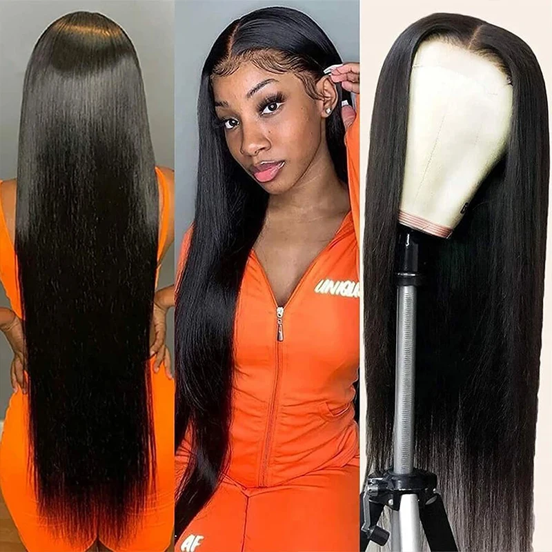 

VSHOW HAIR 13x4/13x6 Lace Front Human Hair Wigs PrePlucked 4x4 Closure Wig 32 Inch Brazilian Straight Lace Frontal Wig 180% Remy