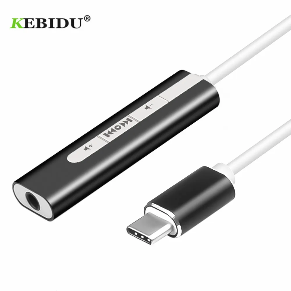 

KEBIDU внешняя звуковая карта USB C на разъем 3,5 мм, аудио, микрофон, адаптер для Macbook, ПК, ноутбука, звуковая карта