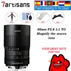 Макрообъектив 7artisans с увеличением 60 мм f2.8 1:1 подходит для крепления Canon EOSM EOSR E Fuji M43 nikon z