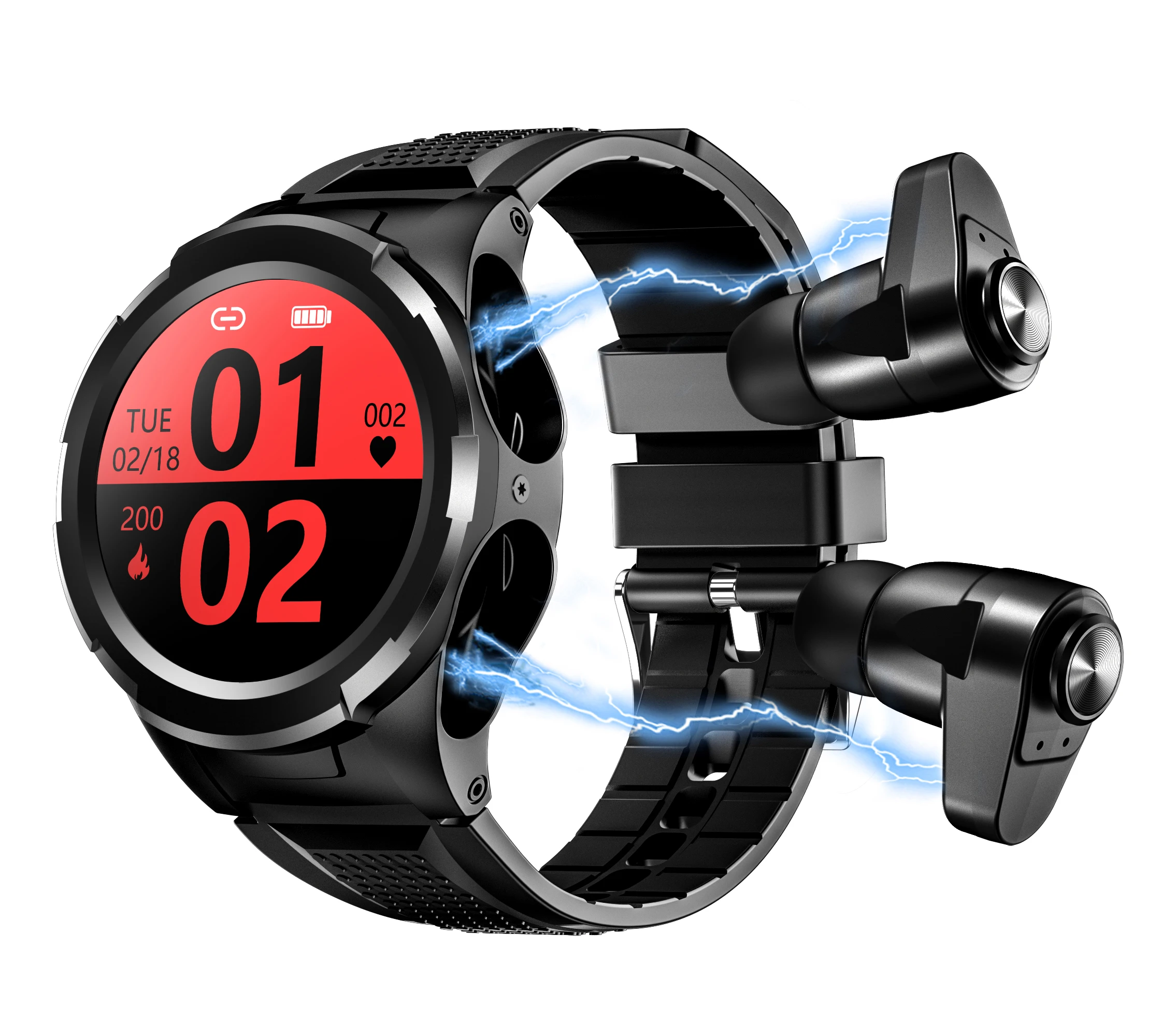 F6 1 28 дюймовый IPS экран 2 в Bluetooth наушники умные часы с поддержкой мониторинга