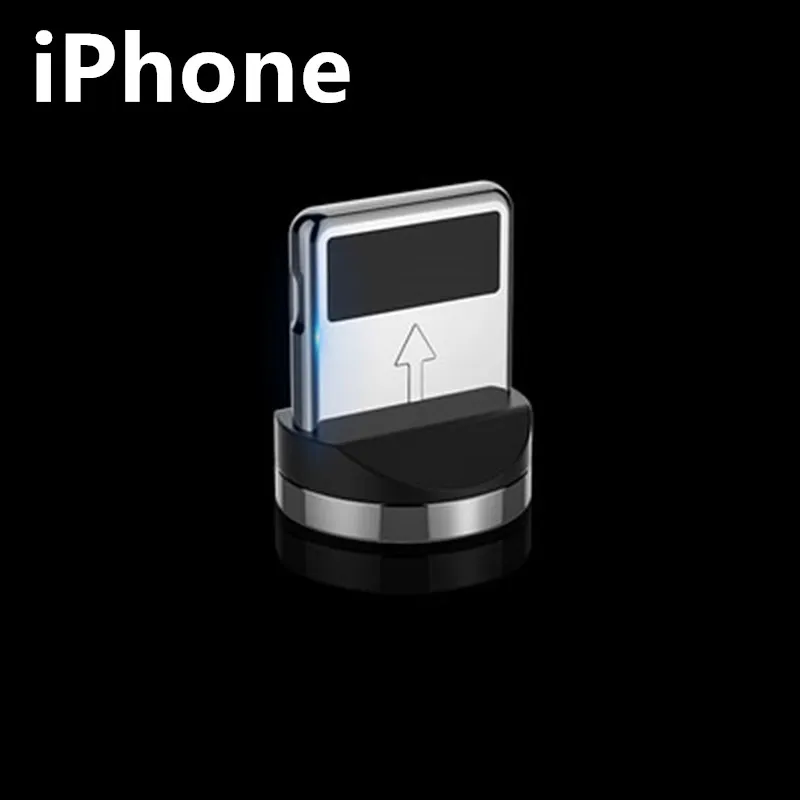 iPhone Магнитный кабель USB для быстрой зарядки кабель usb type C Магнитный кабель для зарядки данных Micro USB кабель для мобильного телефона USB шнур - Цвет: iPhone