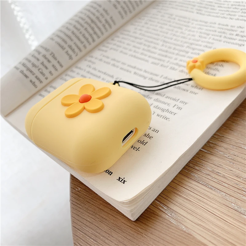 Для AirPods 2 Чехол милый мультяшный цветочный узор мягкий силиконовый чехол s для Apple
