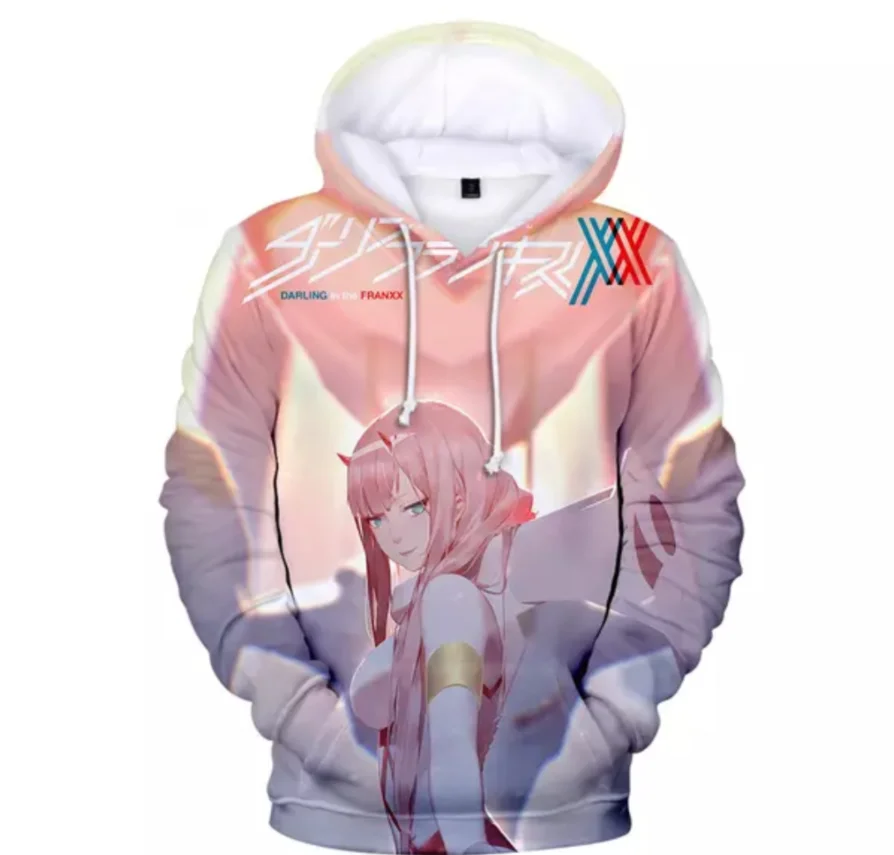 

New 3D Fashion Hoodies Anime DARLING in the FRANXX Full Printed Pullover / Hoodie Sweatshirt Men/women Unisex Casual Coats