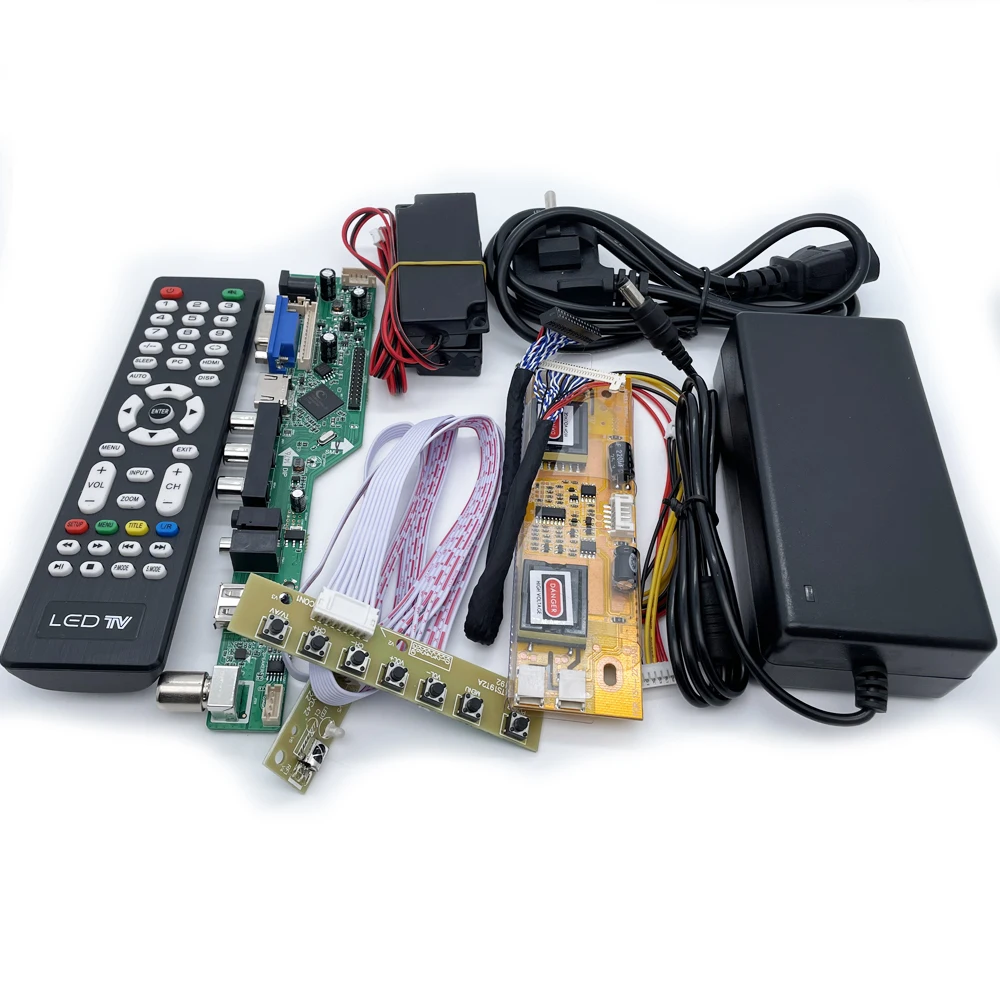 Универсальная плата драйвера контроллера ЖК-телевизора V53 VGA USB материнская для