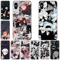 jujitsu kaisen animation phone case for apple iphone 13 pro max 12 mini 11 x xs xr 8 7 6 6s plus se 2020 5 5s cover shell coque