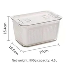 Коробка для хранения свежести, Двухуровневая японская дренажная коробка для хранения с крышкой, коробка большой емкости для хранения фруктов и овощей