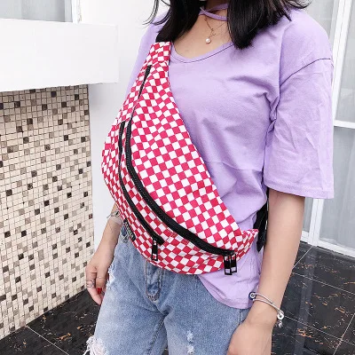 2020 Новая модная тканевая сумка в клетку Большая вместительная на одно плечо