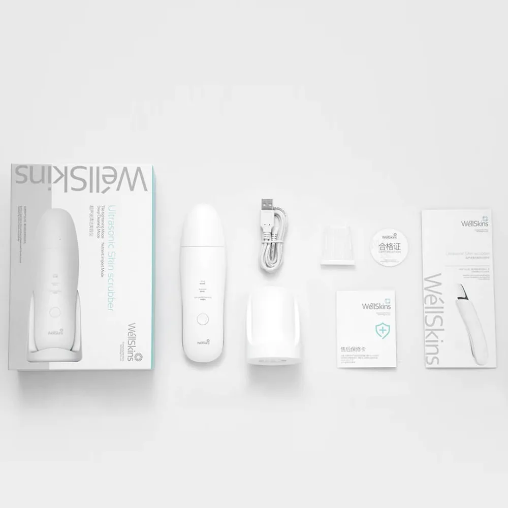 

Xiaomi Youpin WellSkins Ultrasonic Peeling Machine Facial Skin Scrubber Deep Face Cleaning Blackhead Remove USB Charging
