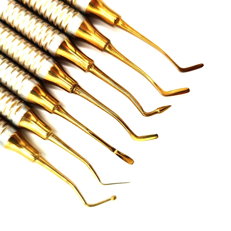 7 шт./набор пластиковые шпатели с титановым покрытием|Базовый стоматологический