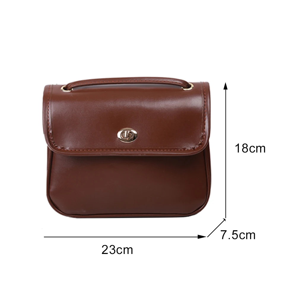 

Fashion PU Leather Hasp Messenger Bag Simple Solid Color Women's Shoulder Handbag Casual Autumn Winter Large Capacity Satchel