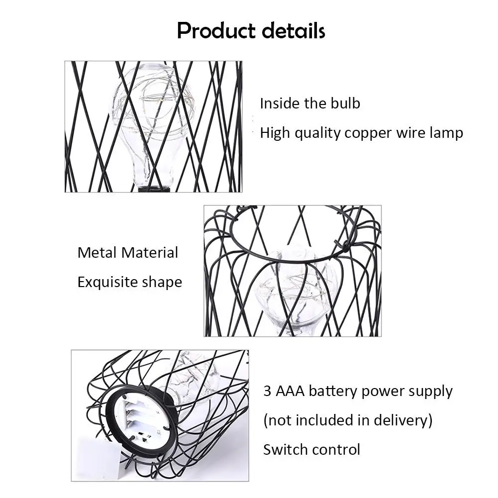 Ретро настольные лампы светодиодный ночник для спальни гостиной прикроватная лампа для дома новогодние гирлянды