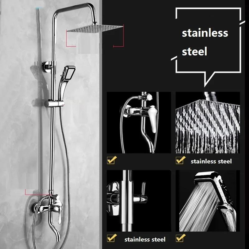 

Doccia Regendouche Salle De Bain Douche Painel Doucheset Black Regadera Do Banheiro Eletrico Ducha Chuveiro Bathroom Shower