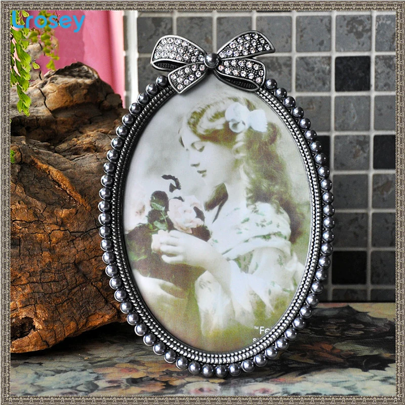 Металлическая рамка для фотографий с жемчугом в стиле ретро украшение дома