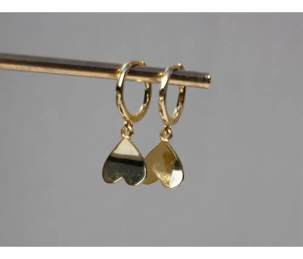 Серьги подвески женские из серебра 925 пробы в форме сердца|Серьги-подвески| |