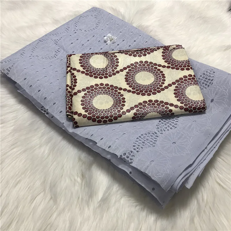 Африканская морская Базен парча Дамасская ткань для Femme Robe Базен Riche Brode со швейцарским хлопковым кружевом 2,5+ 2,5 ярдов/партия BT30
