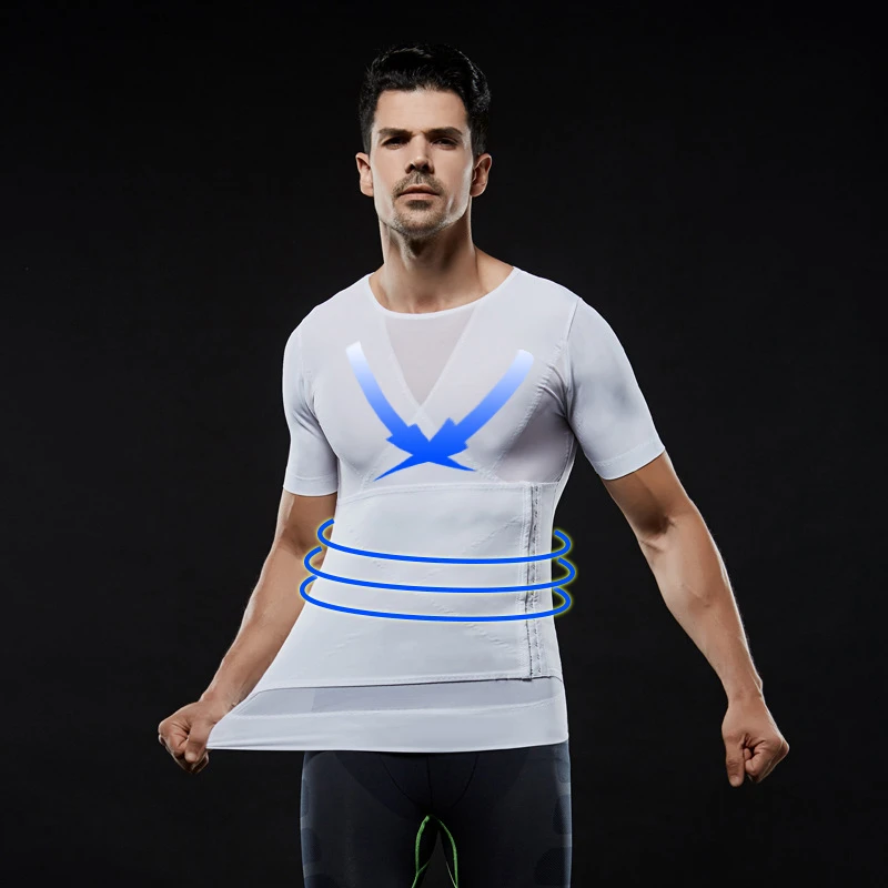 Утягивающий корсет для мужчин утягивающий талии и живота рубашка похудения