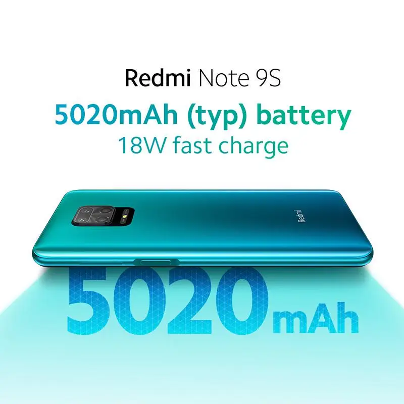 Xiaomi-Smartphone Redmi Note 9S versi&oacute;n Global, 4/64Gb, 2 ranuras SIM, Snapdragon 720G, pantalla FHD + DotDisplay de 6,67 pulgadas, 48MP-4