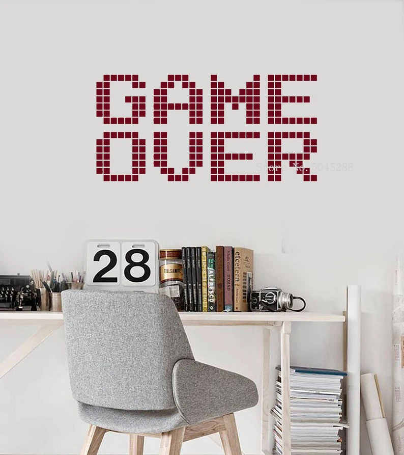 Виниловая настенная наклейка в стиле игры над искусством | Дом и сад