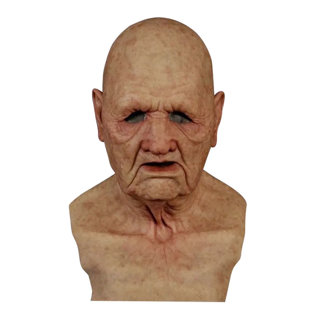 

Realistic Scary Mask Elder Halloween Holiday Funny Masks Toys Supersoft Old Man Adult Mask ToyAnother Me