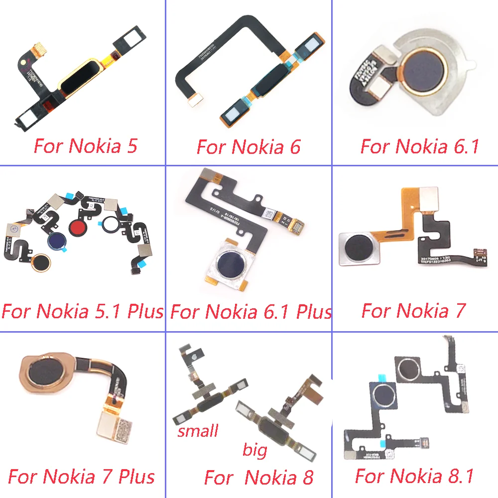 

Fingerprint Scanner For Nokia 5 6 8 7 5.1 Plus 6.1 X5 X6 Touch Sensor Flex Ribbon Cable Replacement Parts