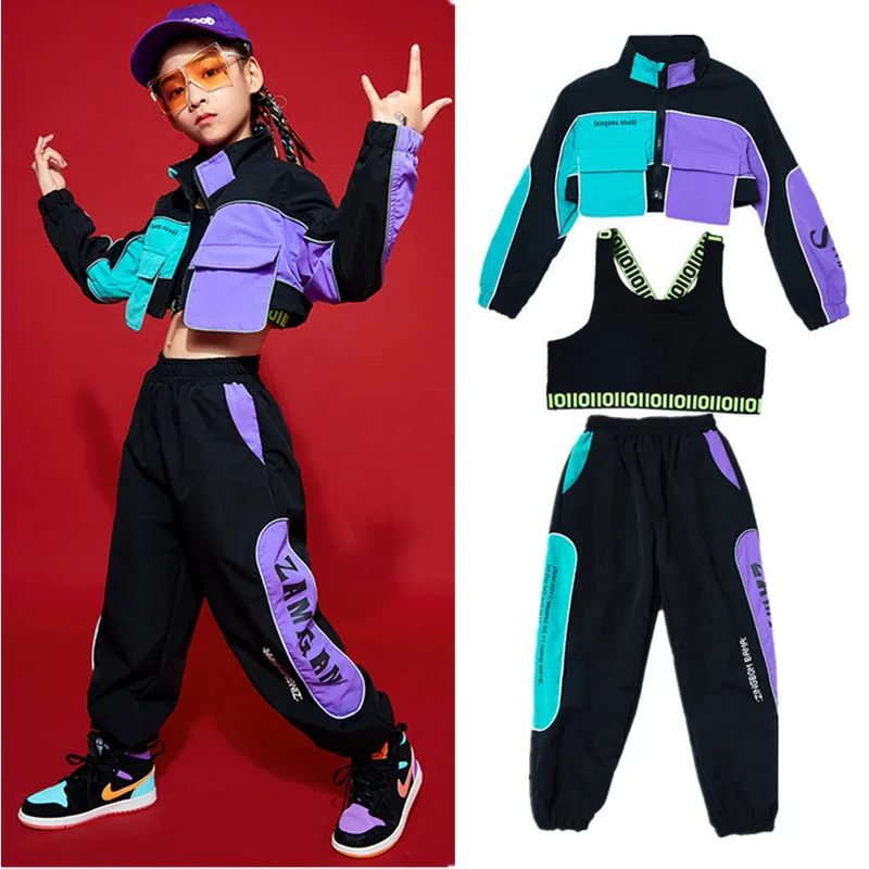 Детский костюм для танцев в стиле хип-хоп девочек 2021 |