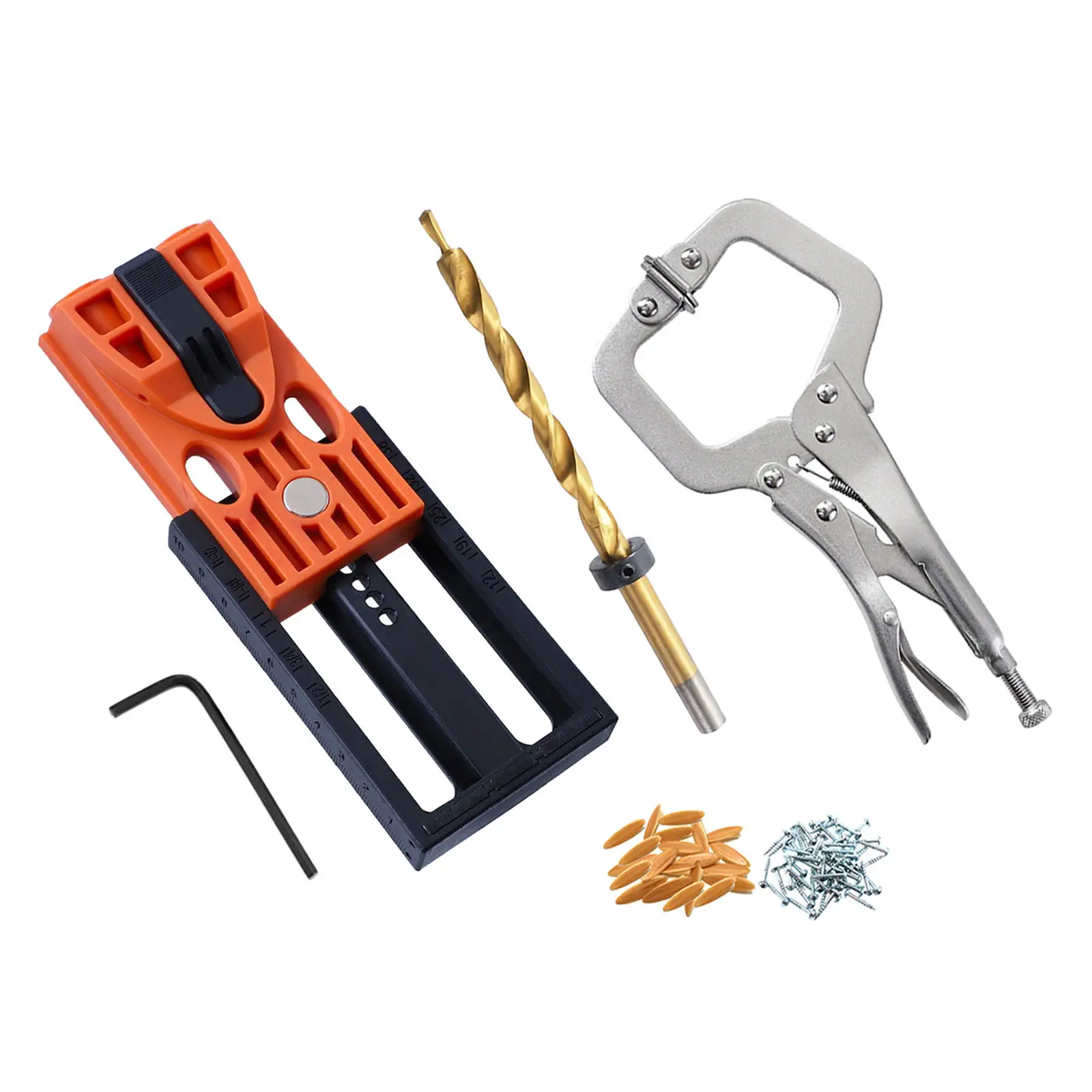 Woodworking Punch Locator Drill Drilling Guide Dowel Jig Kit Hole Opener Template Door Cabinets Portable Precise DIY Hand Tools |