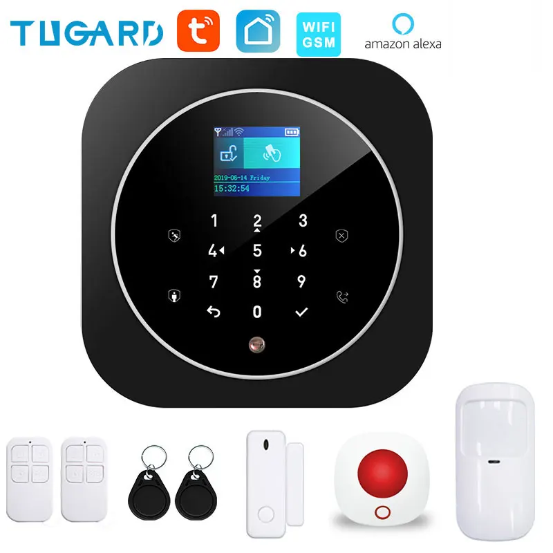 Система охранной сигнализации Tuya 433 МГц GSM Wi Fi с датчиком движения|Комплекты для