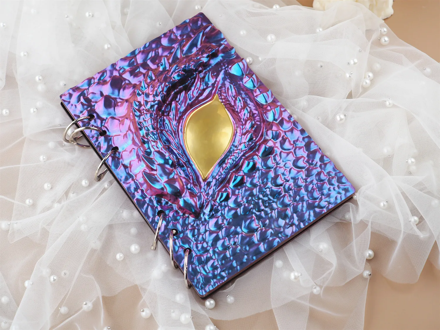 Dragon Eye Book Leather Cover Mirror Silicone Mold DIY Crystal Epoxy Resin | Jewelry Tools & Equipments