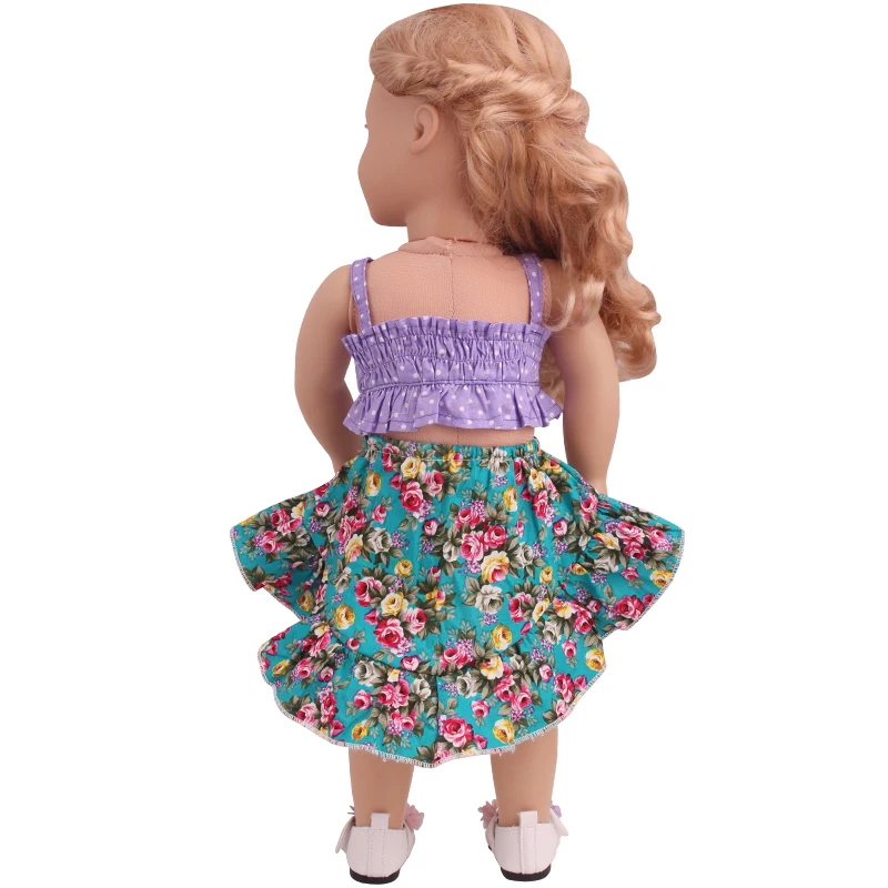 Платье для куклы 18 дюймов с американским принтом юбкой 43 см c785 | Игрушки и хобби